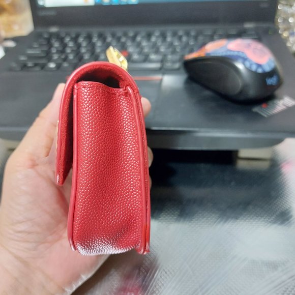 STEVE MADDEN Small Clip On Pouch Coin Purse Clip On Handbag Keychain Red - Picture 3 of 6